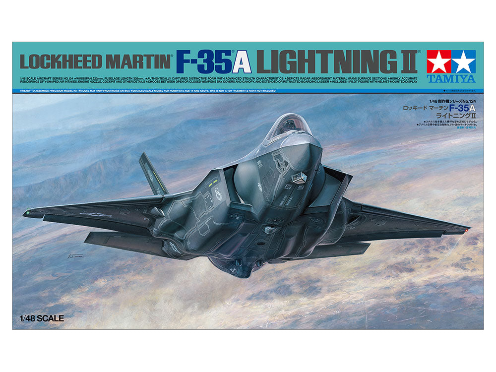 Tamiya 1/48 F-35A Lightning II Fighter Jet Scale Model Kit 61124
