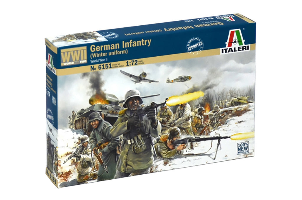 Italeri 1/72 GERMAN INFANTRY - WINTER UNIFORM Scale Model figures 6151