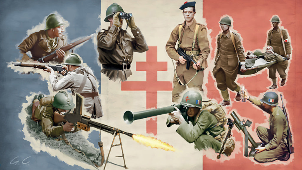Italeri 1/72 model figures  WWII - Free French Infantry Scale model Kit 6189