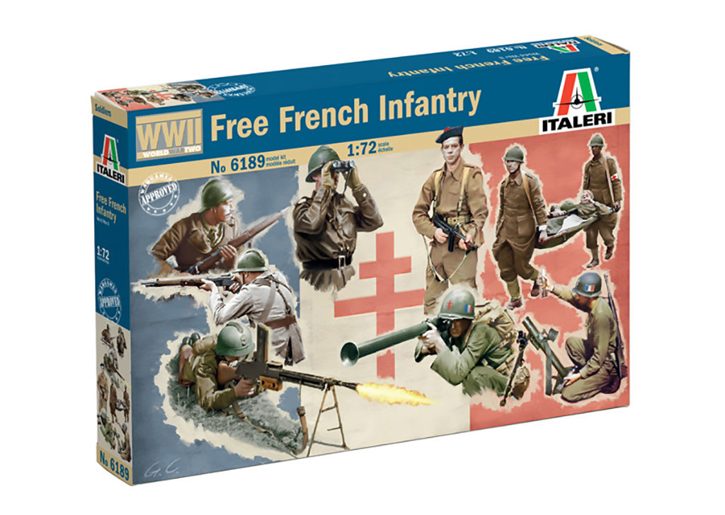 Italeri 1/72 model figures  WWII - Free French Infantry Scale model Kit 6189