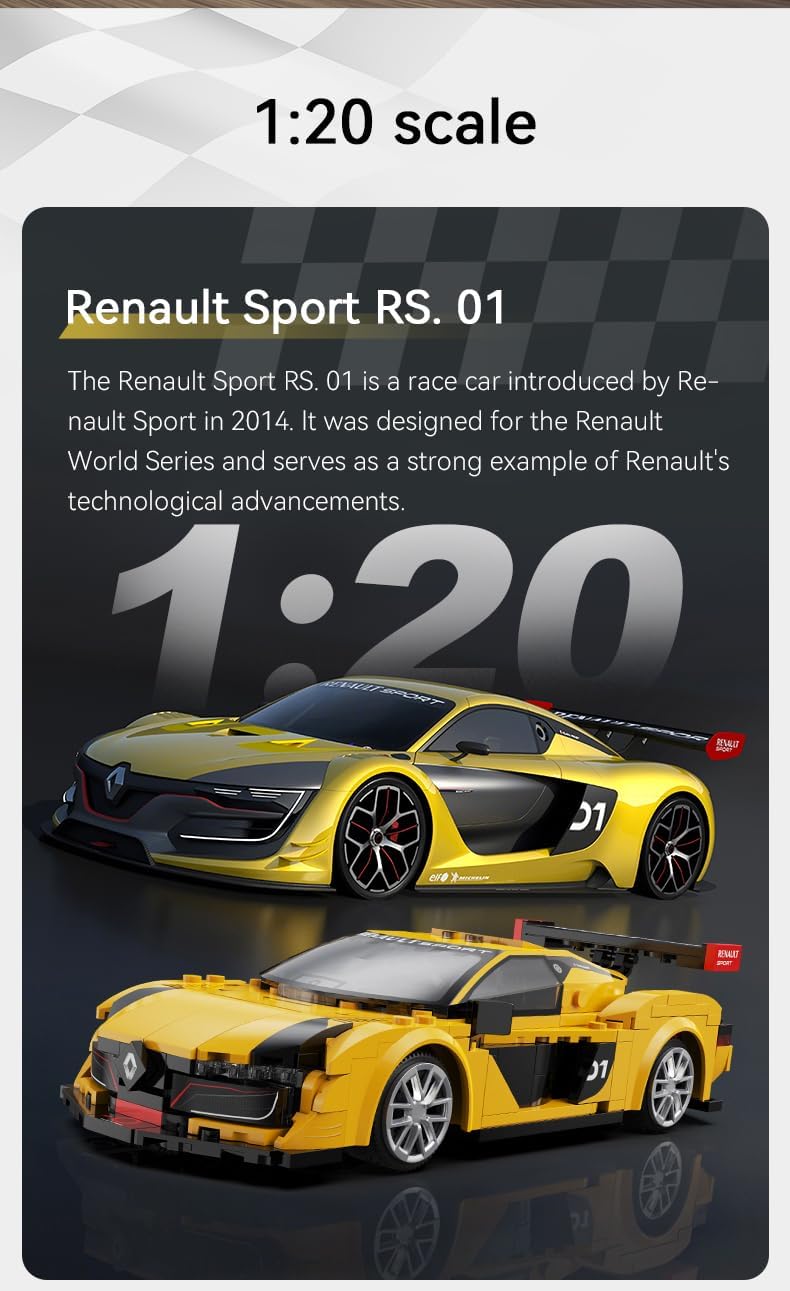 CaDA 1:20 Remote Control Renault Sport RS.01 294pcs Car Building Block Set C51094W