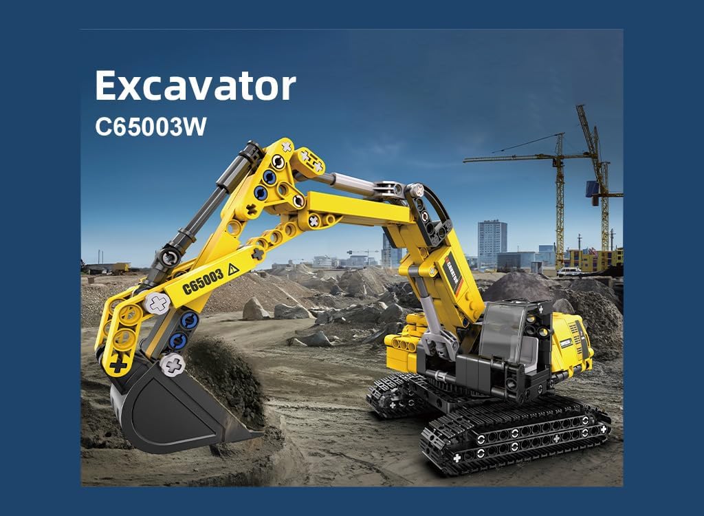 CaDA 360 Excavator Digger - 467 pcs Brick Model Kit C65003W