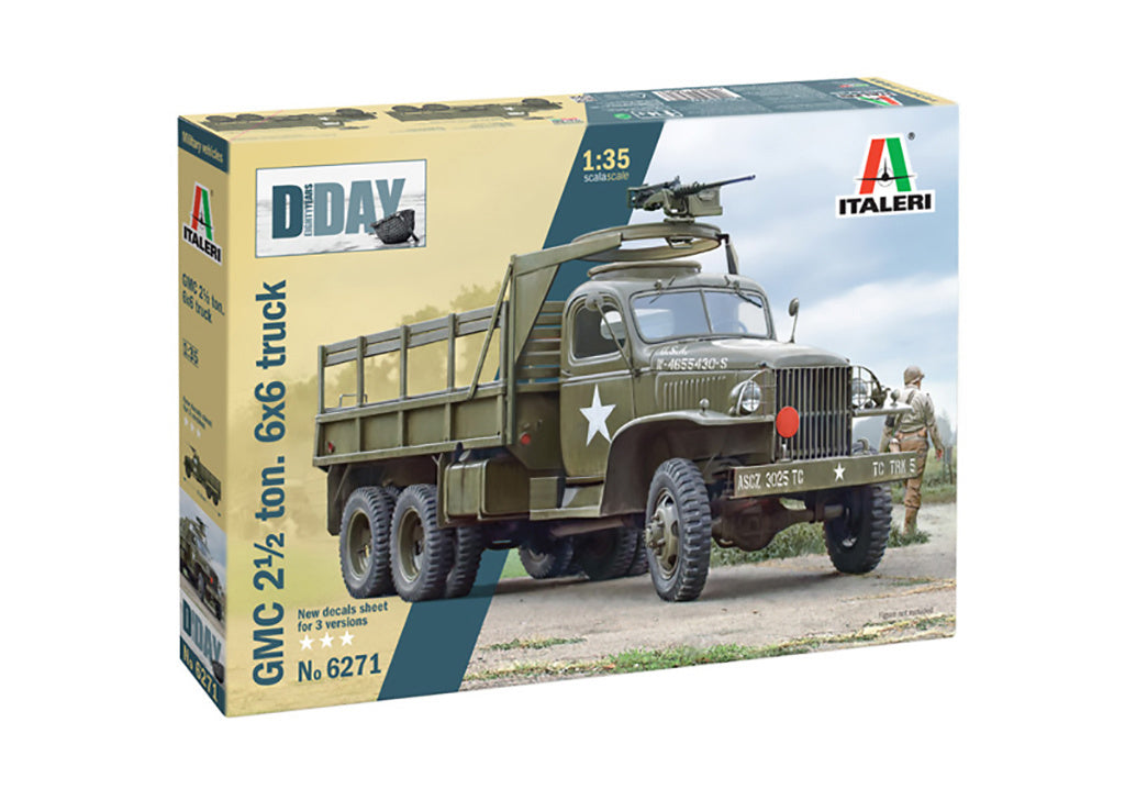 Italeri 1/35 GMC 2 1/2 Ton, 6x6  truck RR military Scale model kit 6271*