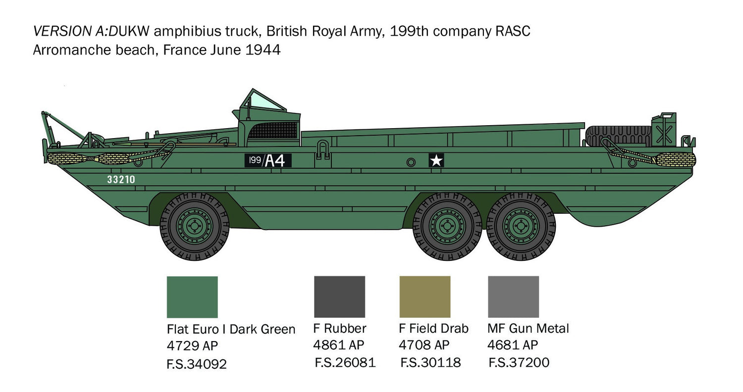 Italeri model military kit 1/35  DUKW Amphibious GMC Truck 6392