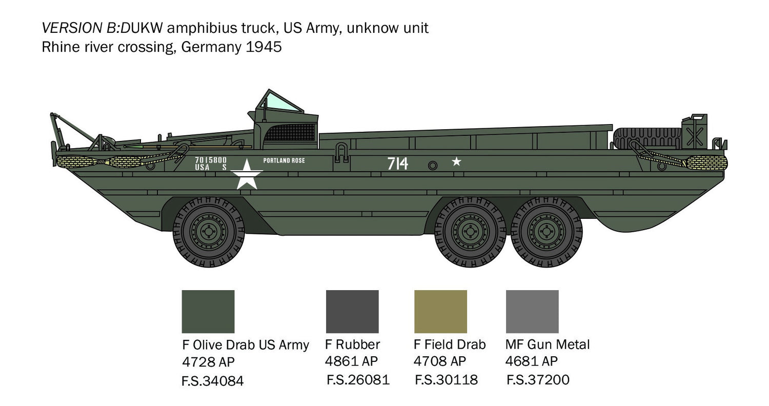 Italeri model military kit 1/35  DUKW Amphibious GMC Truck 6392