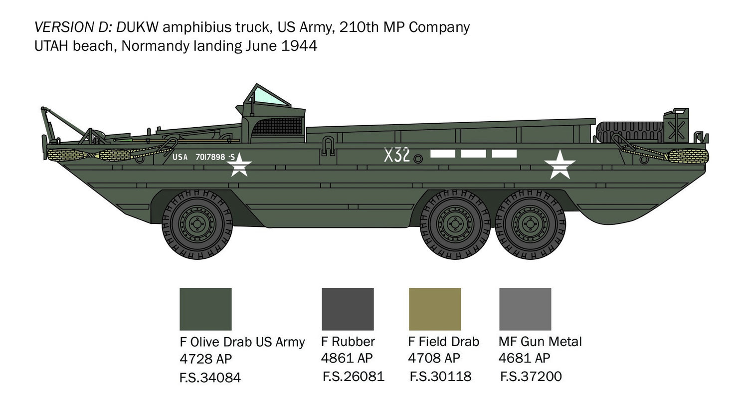 Italeri model military kit 1/35  DUKW Amphibious GMC Truck 6392