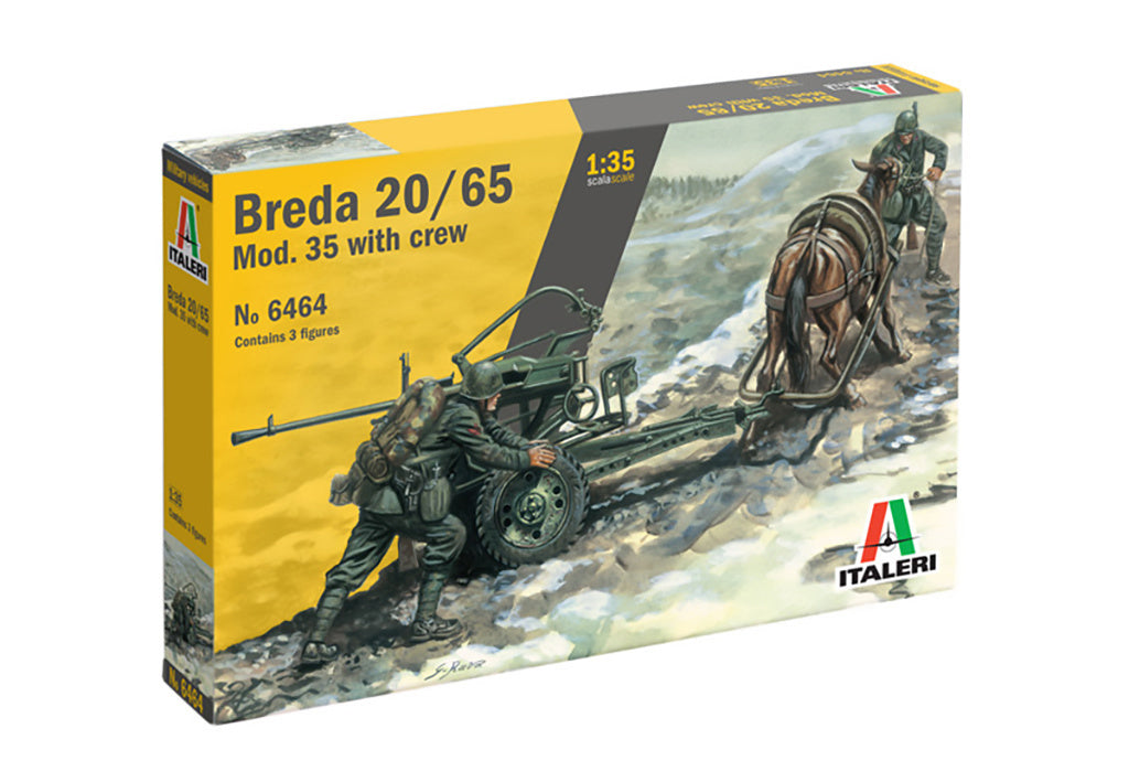 Italeri 1/35 Breda 20/65 with crew figures Military Model Kit 6464