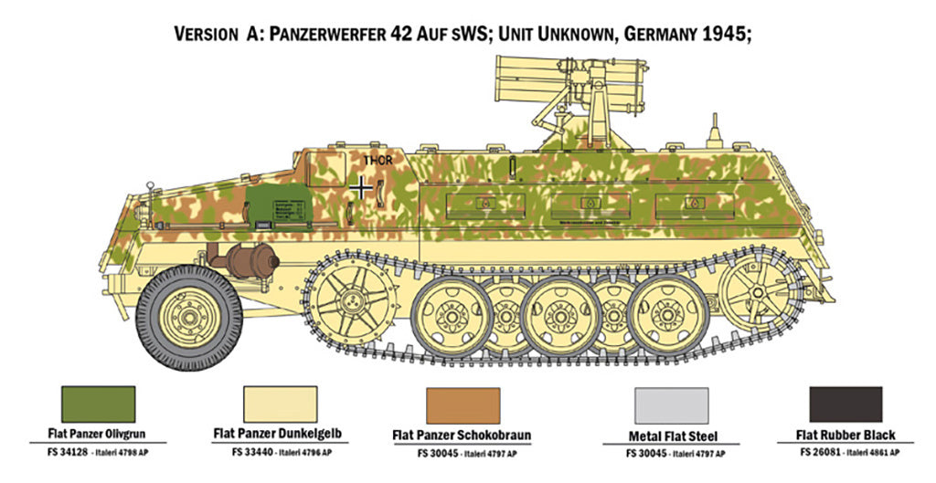 Italeri 1/35 15cm Panzerwerfer 42 auf SWS Military Model Vehicle 6562