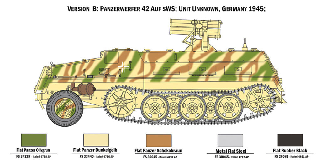 Italeri 1/35 15cm Panzerwerfer 42 auf SWS Military Model Vehicle 6562