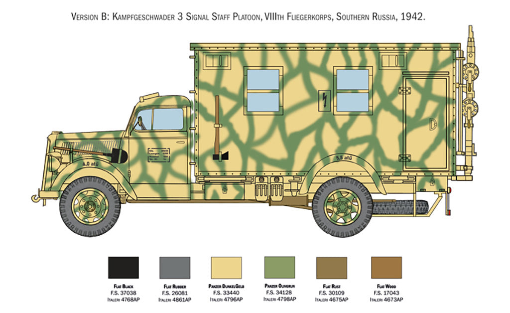 Italeri  1/35 Sd.Kfz.305/22 Opel Blitz Radio Truck model military kit 6575