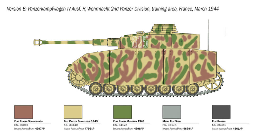 Italeri  1/35 Pz. Kpfw. IV Ausf. H Scale Model Military Tank  kit 6578*