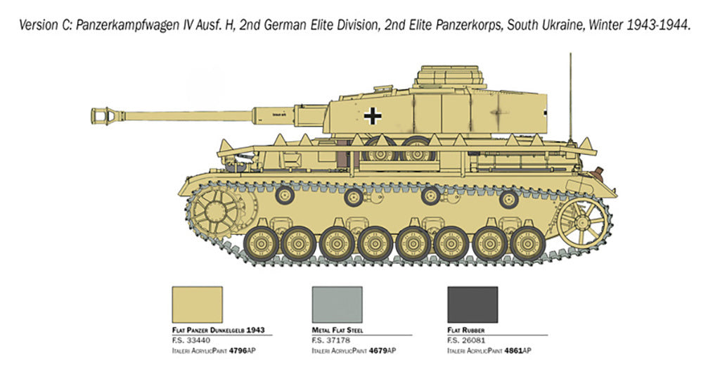Italeri  1/35 Pz. Kpfw. IV Ausf. H Scale Model Military Tank  kit 6578*