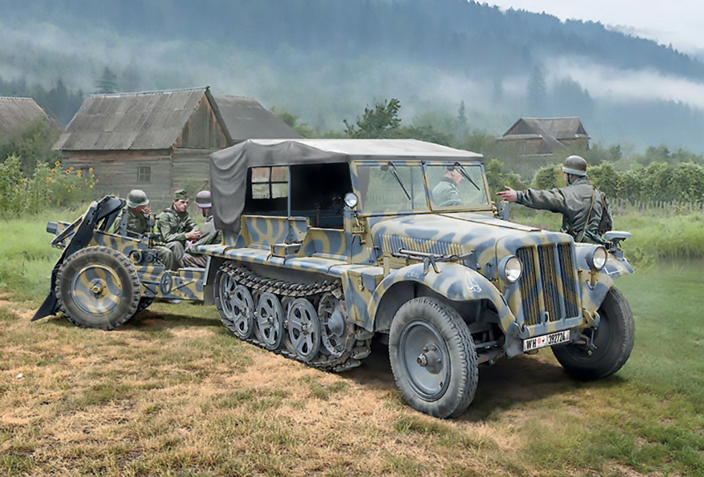 Italeri 1/35 SD KFZ 10 Demag Half Track with LE IG18 & Crew 6595 Scale Model Kit