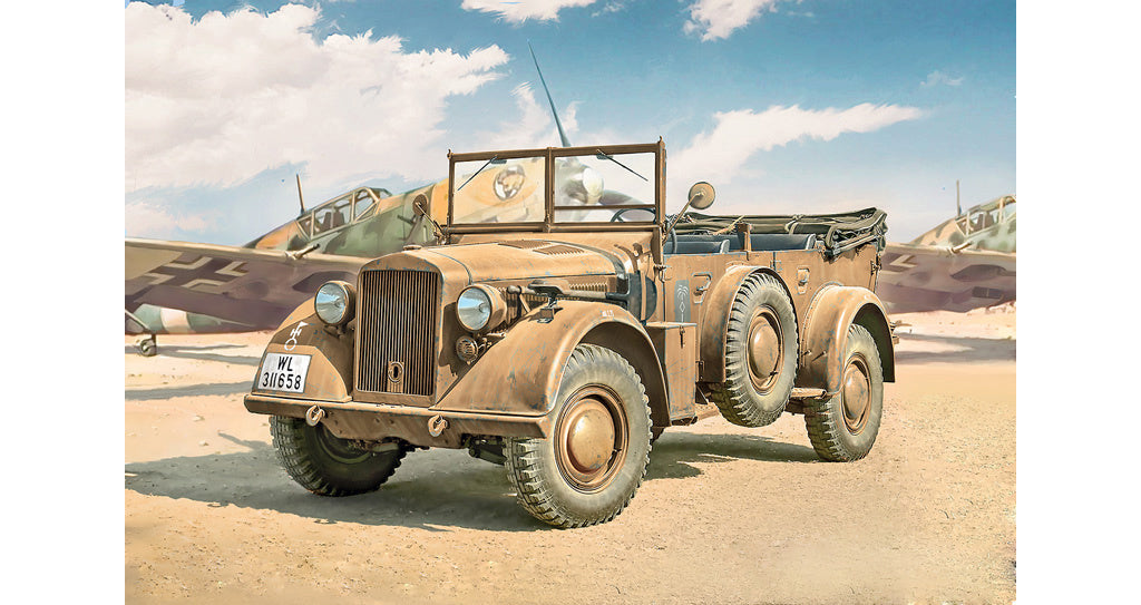 Italeri 1:35 KFZ 12 Horch 901 TYP 40 Fruhen AUSF Military Car Model Kit 6597