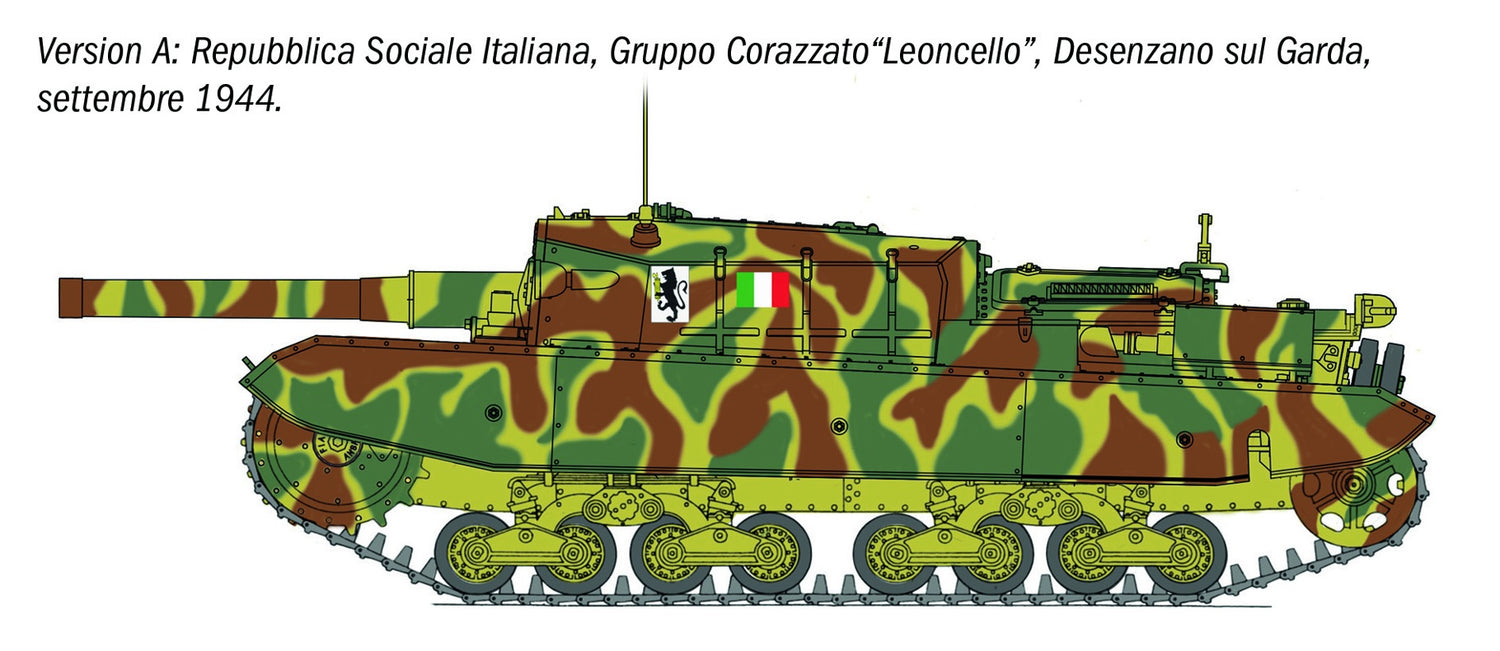 Italeri 1/35 Semovente M43 da 105/25 Bassotto Tank Scale Model Kit 6751