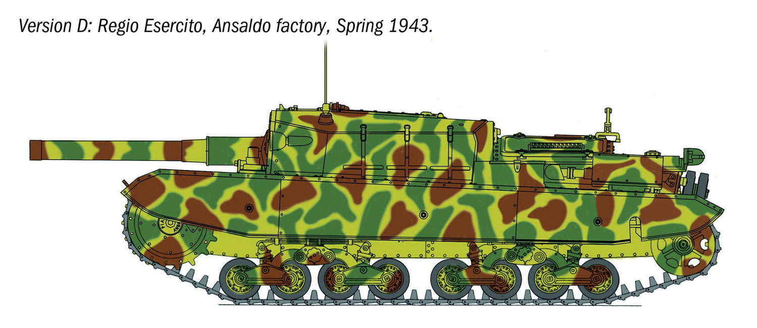 Italeri 1/35 Semovente M43 da 105/25 Bassotto Tank Scale Model Kit 6751