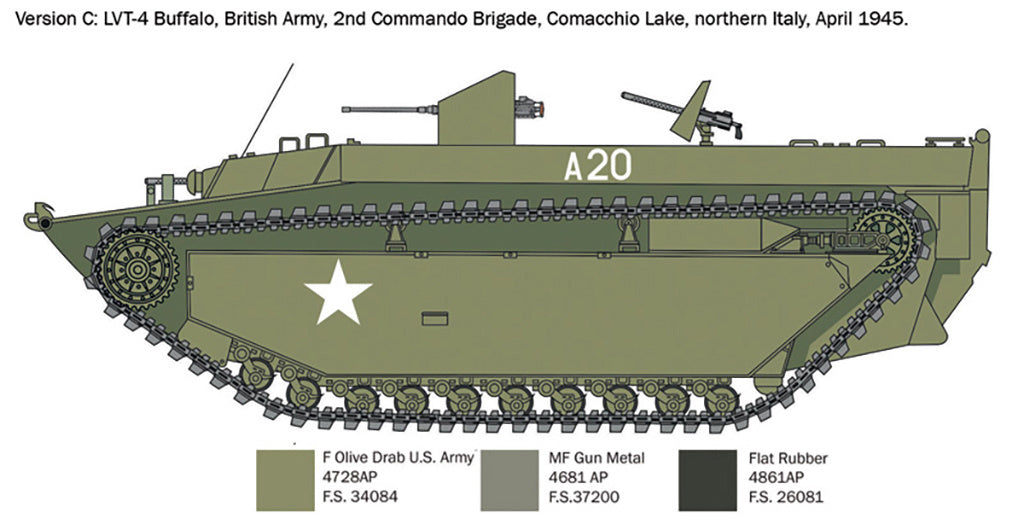 Italeri  1/35 LVT-4 Water Buffalo model military scale kit 6752