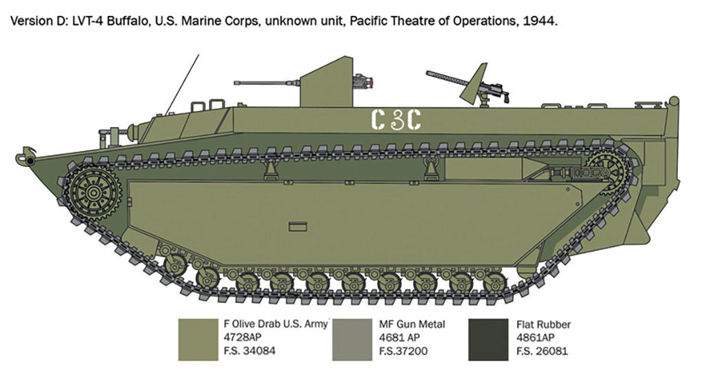 Italeri  1/35 LVT-4 Water Buffalo model military scale kit 6752