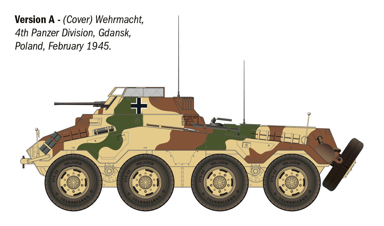 Italeri 1/35 Sd.Kfz. 234/1 Armoured Car model military kit 6757