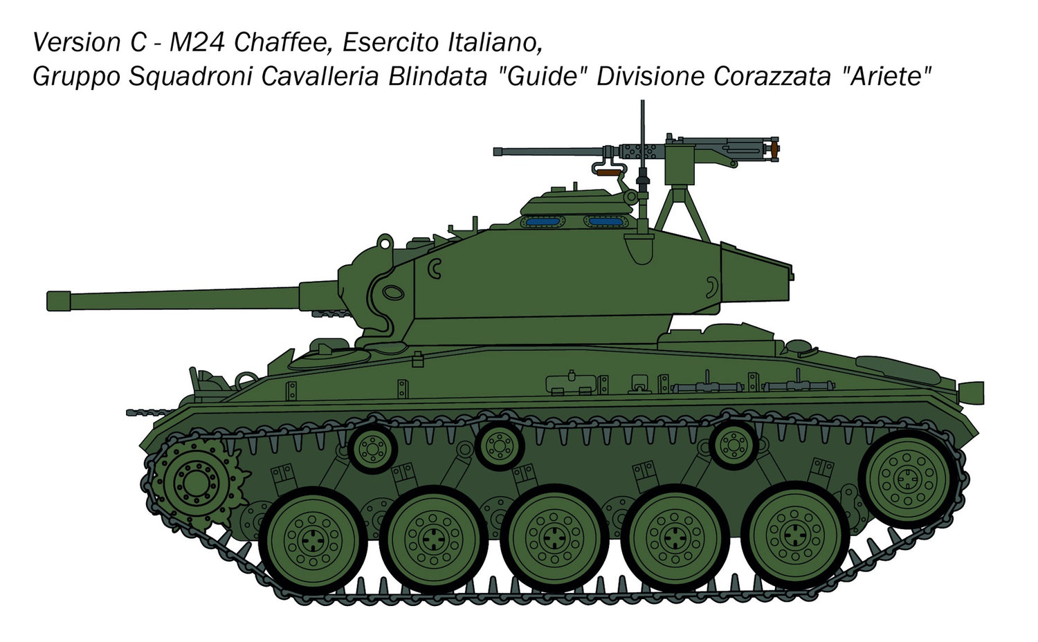 Italeri M24 "Chaffee" Tank 1/35 Scale Military model Kit 6761