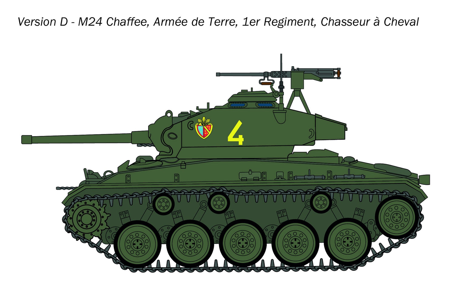 Italeri M24 "Chaffee" Tank 1/35 Scale Military model Kit 6761