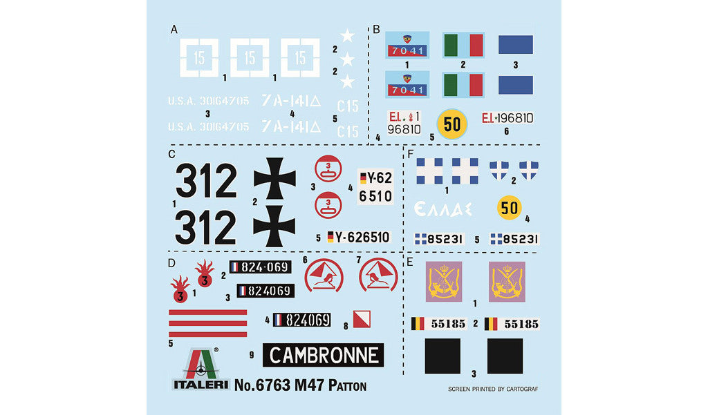 Italeri 1/35 M47 Patton Scale Model Tank Kit 6763*