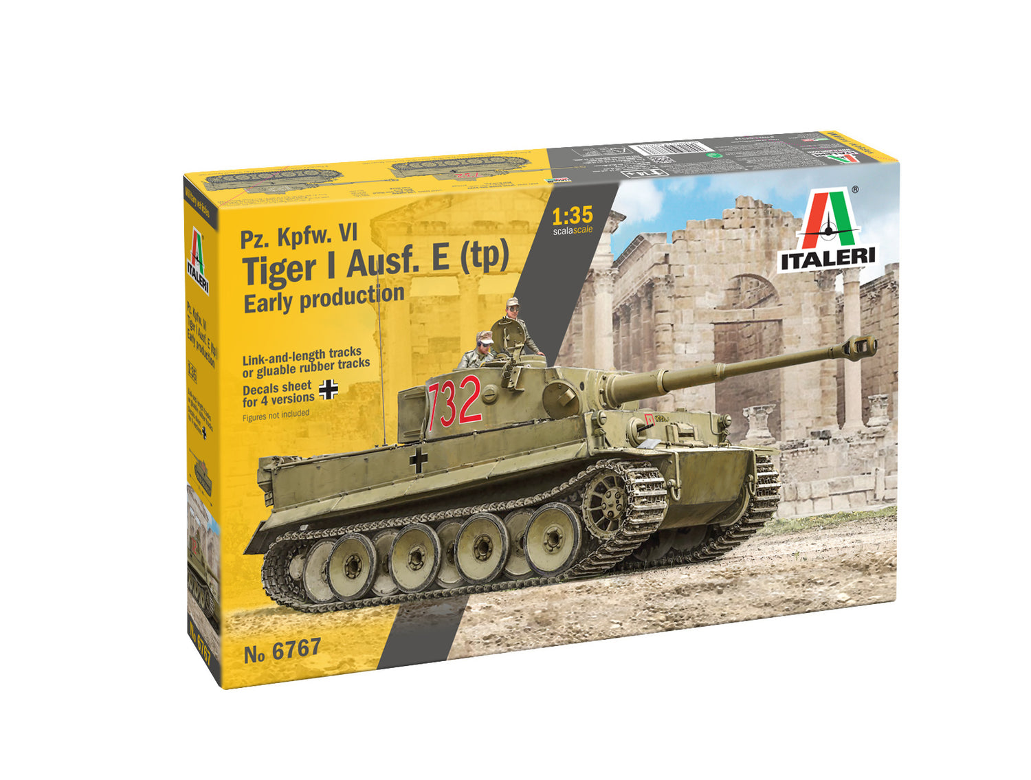 Italeri 1/35 Pz. Kpfw. VI Tiger I Ausf. E (tp) Early Production Scale model tank 6767*