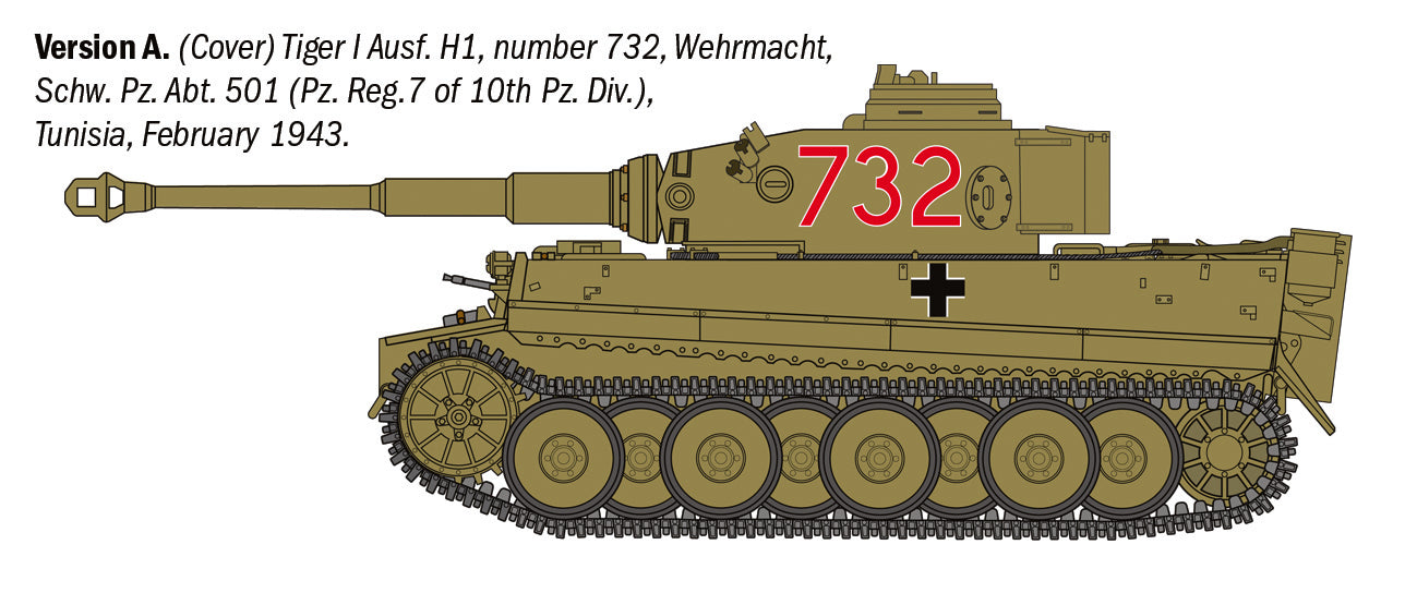 Italeri 1/35 Pz. Kpfw. VI Tiger I Ausf. E (tp) Early Production Scale model tank 6767*