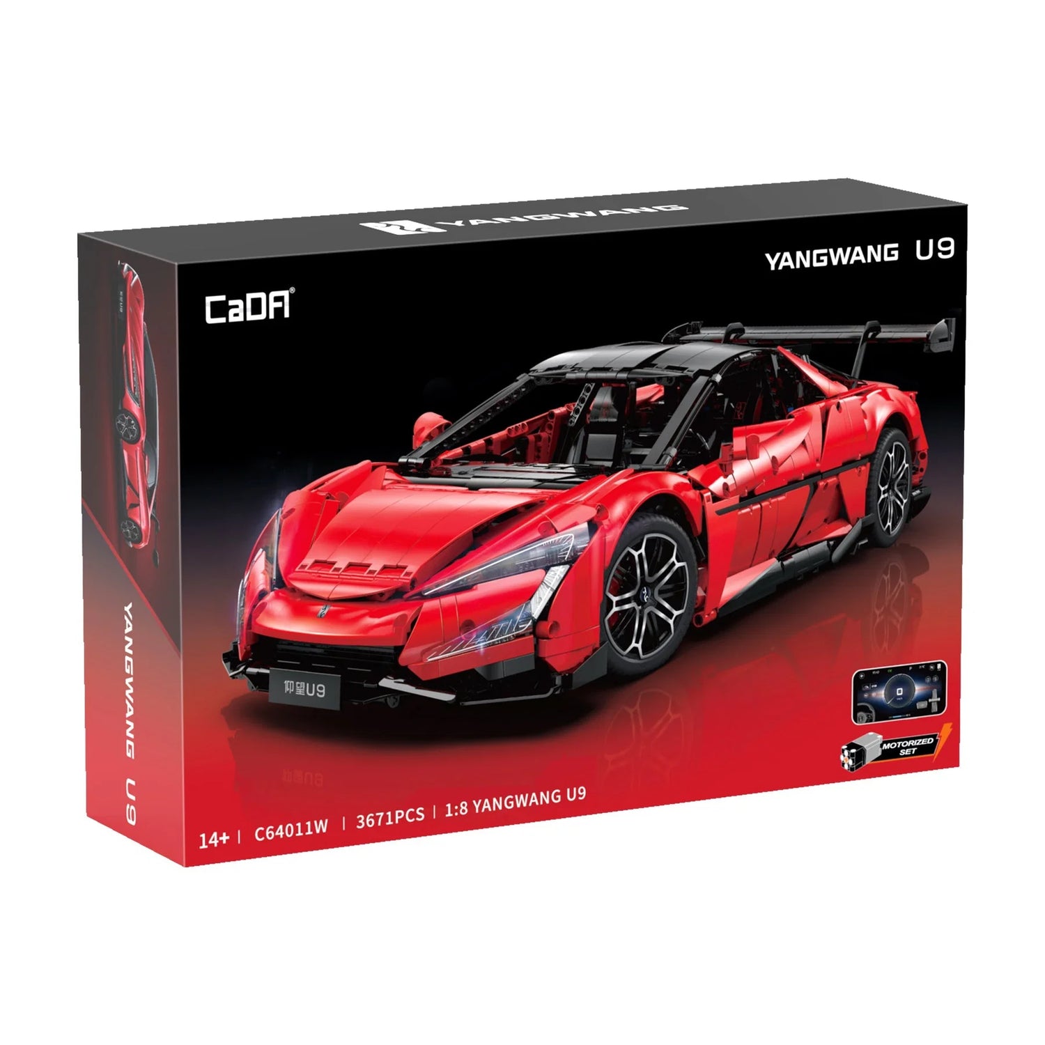 CaDA 1:8 BYD Yangwang U9 Electric Super Coupé - 3671 pcs C64011W