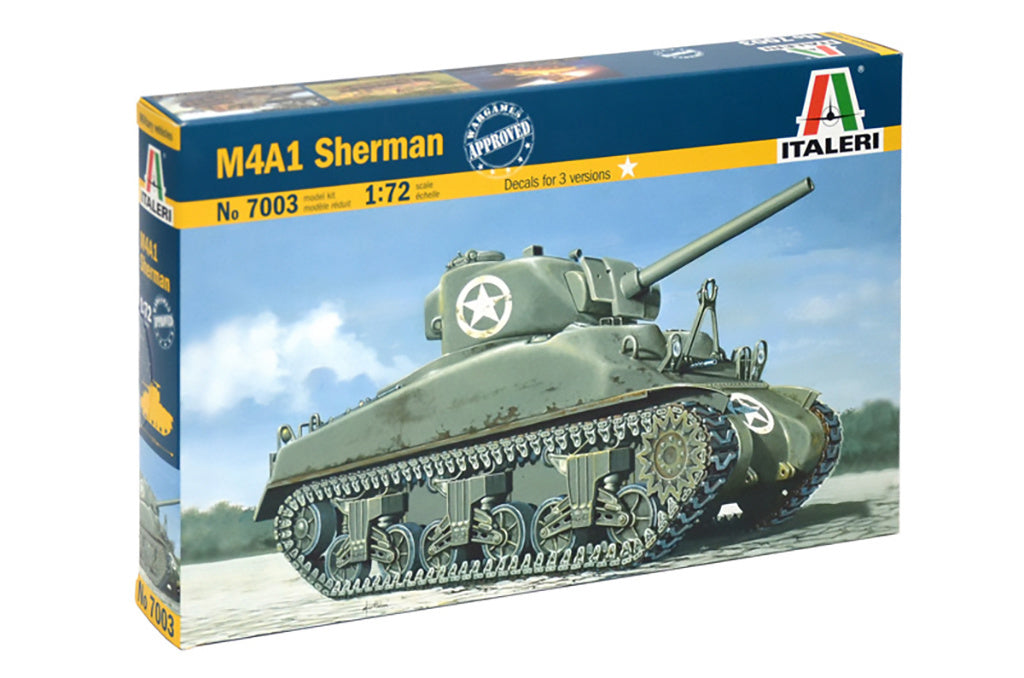 Italeri  1/72 M4 Sherman Tank Military Model kit 7003