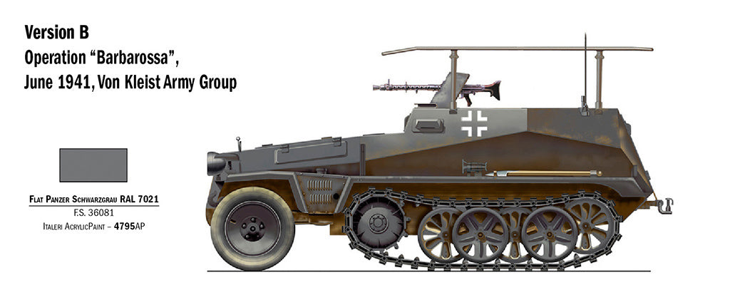 Italeri  1/72 Sd. Kfz. 250/3  Half Track Military Scale model kit 7034