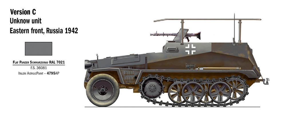 Italeri  1/72 Sd. Kfz. 250/3  Half Track Military Scale model kit 7034