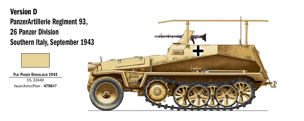 Italeri  1/72 Sd. Kfz. 250/3  Half Track Military Scale model kit 7034