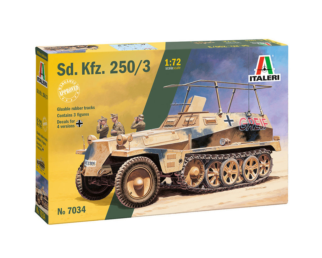 Italeri  1/72 Sd. Kfz. 250/3  Half Track Military Scale model kit 7034