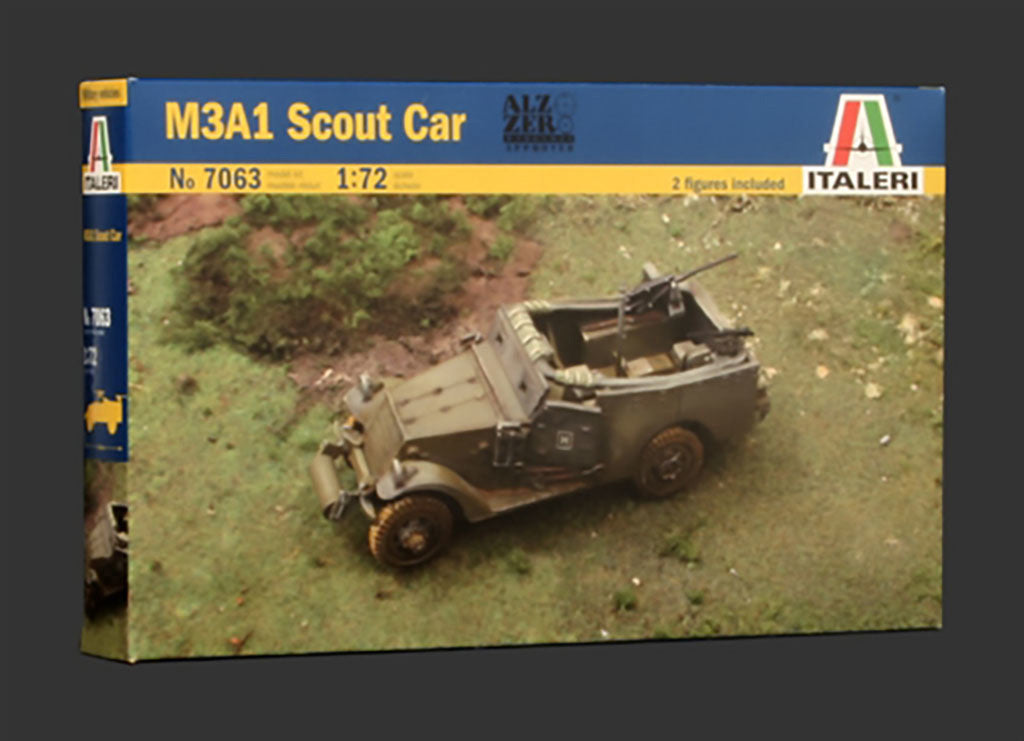 Italeri 1/72 M3A1 Scout Car Scale Military Model Kit 7063
