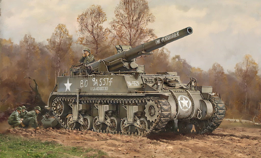 Italeri 1:72 M-12 GMC Military Tank Gun Scale Model Kit 7076