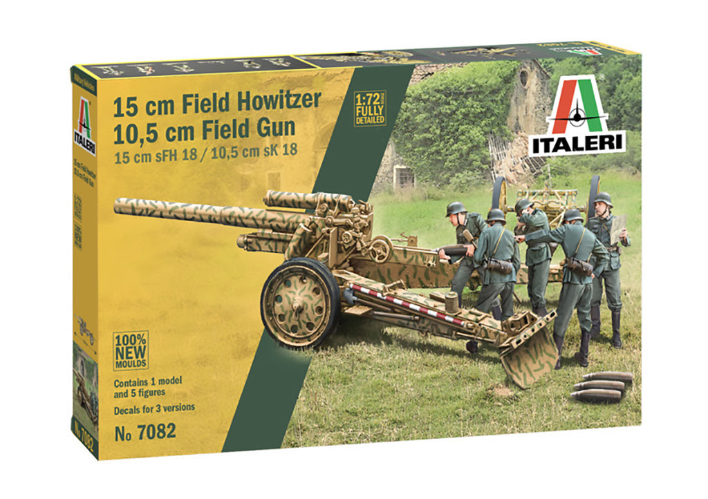 Italeri Field Howitzer /  Field Gun 1/72 Model figures / gun Kit  7082