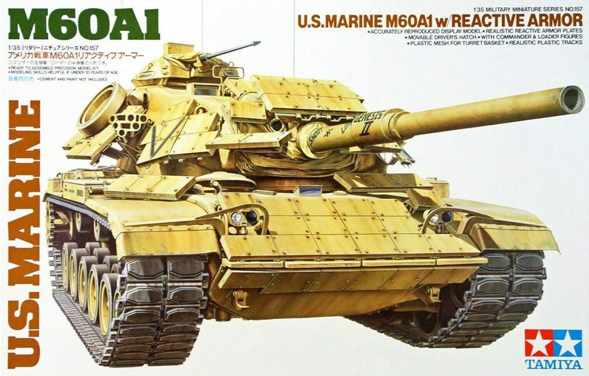 Tamiya 1/35 U.S. M60A1 w/REACTIVE ARMOR Tank military model kit