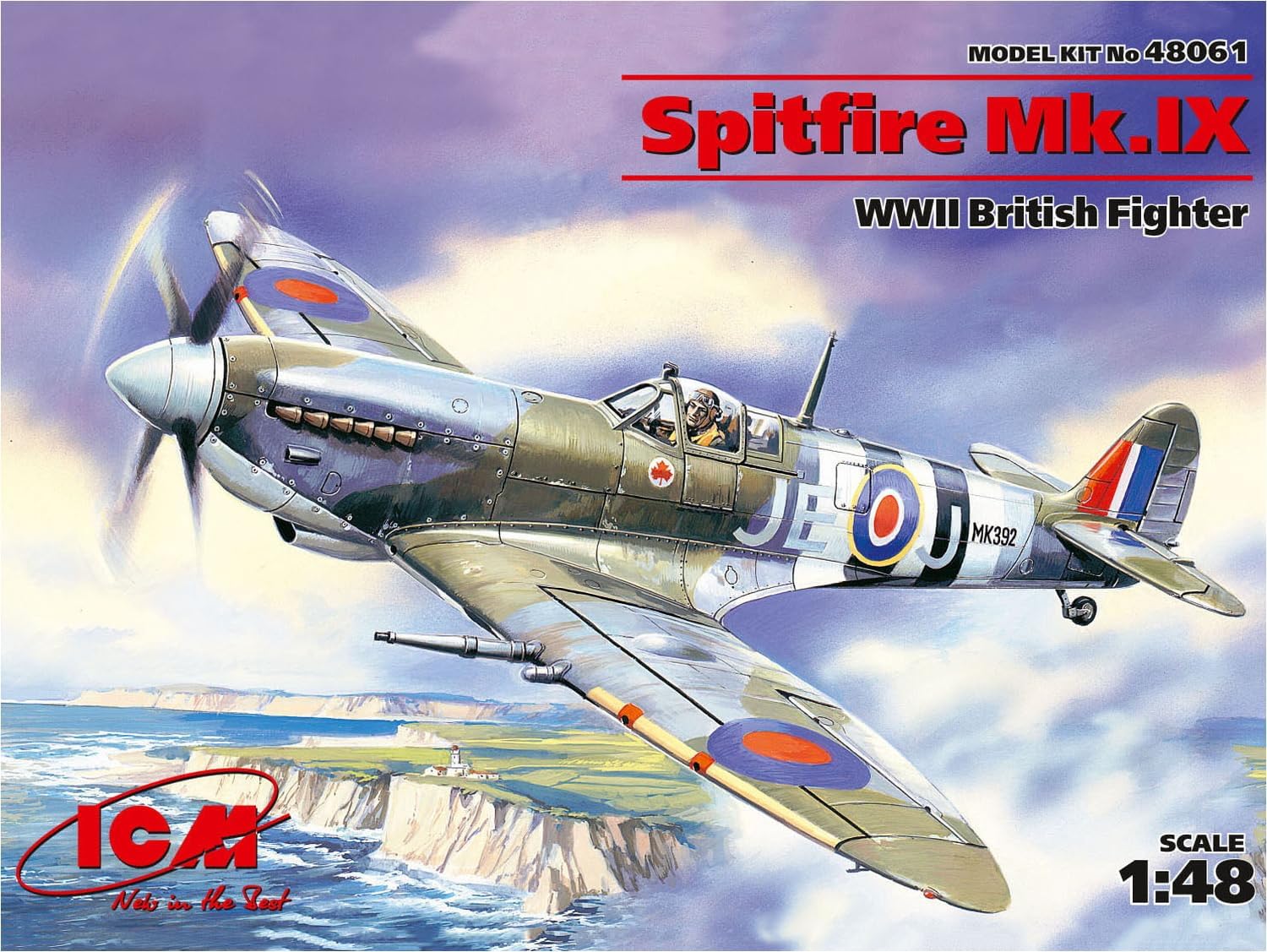 ICM 1/48 Spitfire Mk.IX WWII British Fighter Plane Scale Model Kit