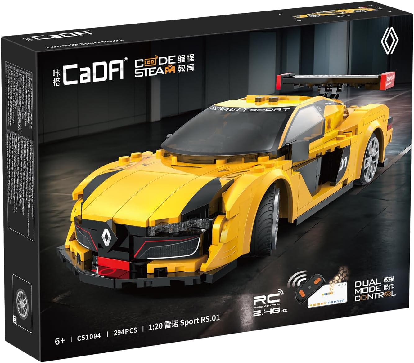 CaDA 1:20 Remote Control Renault Sport RS.01 294pcs Car Building Block Set C51094W