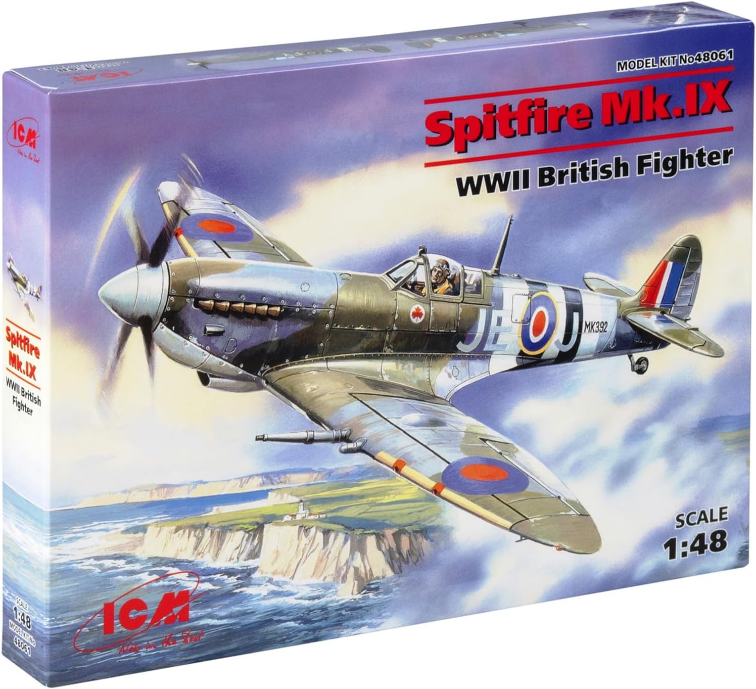 ICM 1/48 Spitfire Mk.IX WWII British Fighter Plane Scale Model Kit