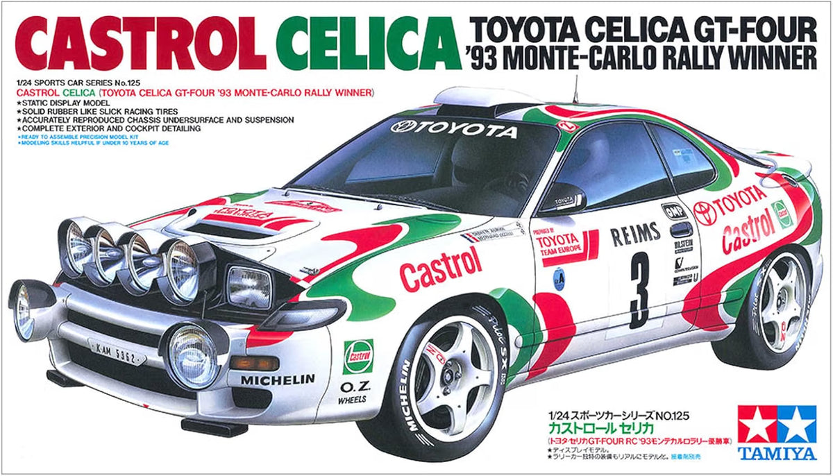 Tamiya 1/24 Toyota Castrol Celica GT-Four '93 Car Model Kit 24125
