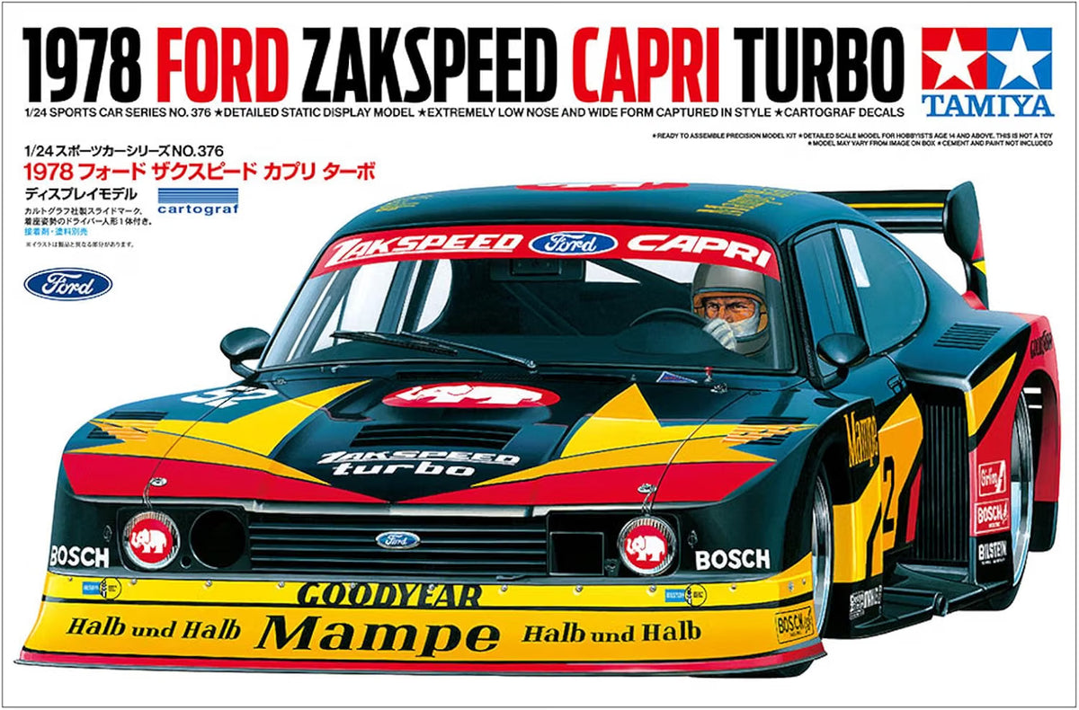 Tamiya 1/24 1978 Ford Zakspeed Capri Turbo Car Model Kit 24376