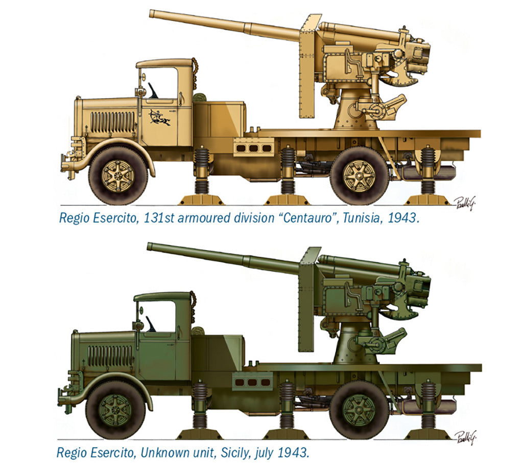Italeri 1/72  AUTOCANNONE RO3 WITH 90/53 AA quick build model figures kit 7508