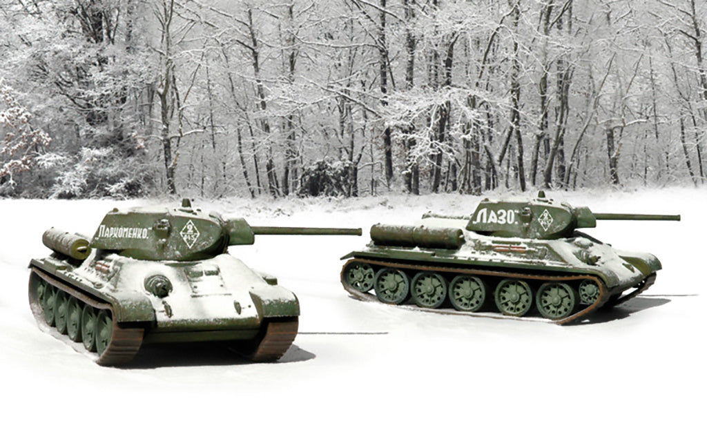 Italeri 1/72 Tanks T34/76 M42(2 Fast Assembly Models) Military Model Kit