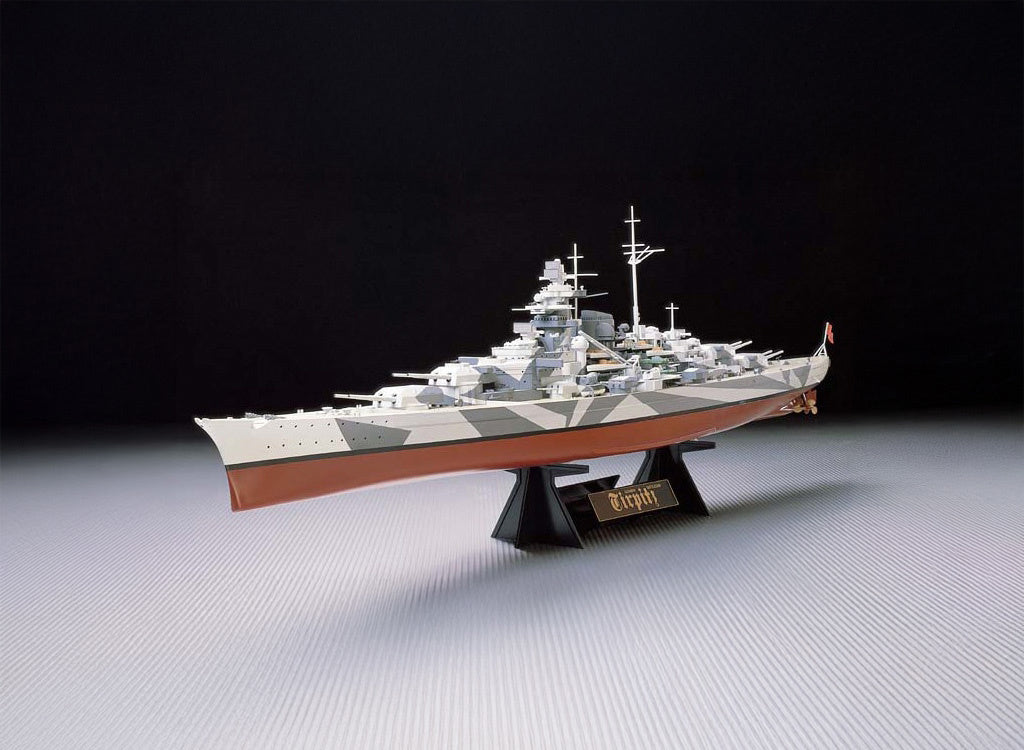 Tamiya 1/350 Tirpitz Battleship with Stand Scale Model Kit 78015