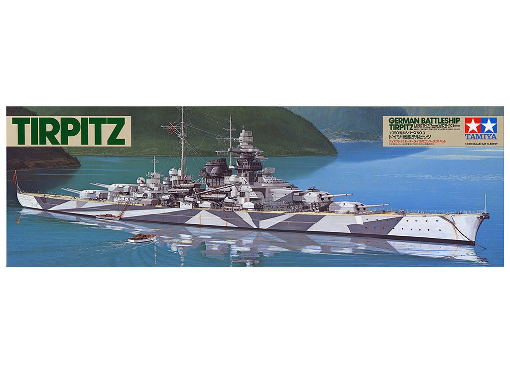 Tamiya 1/350 Tirpitz Battleship with Stand Scale Model Kit 78015