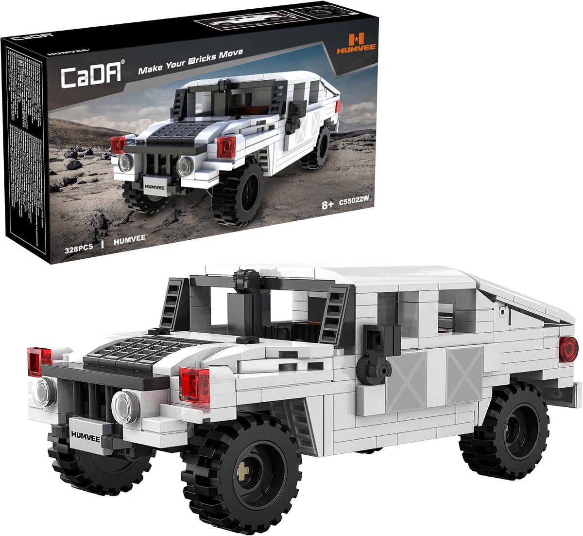 CaDA Humvee Off-Road Truck 1:24 Brick Model 328pcs 55022W