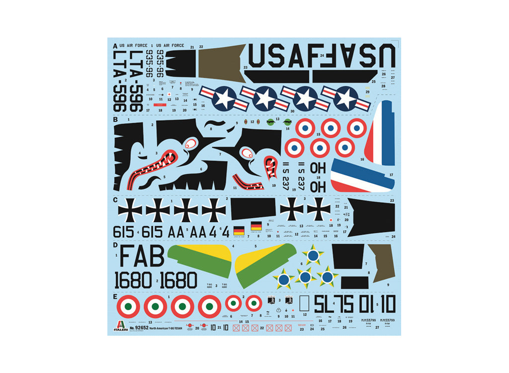 Italeri North American T-6G Texan Trainer Aircraft 1/48 Model Kit