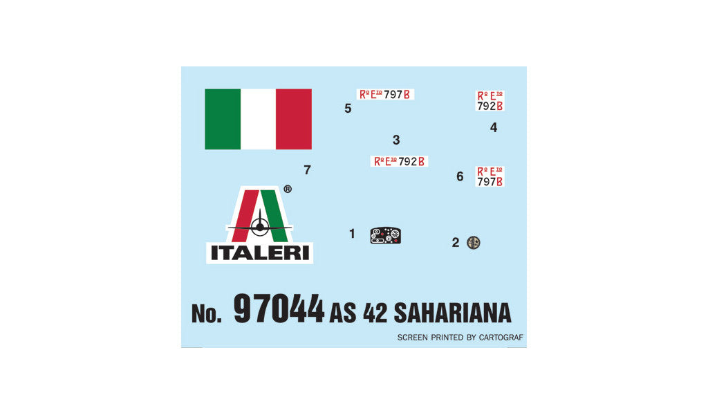 Italeri 1/72 AS.42 Sahariana Military Scale Model Truck 97044